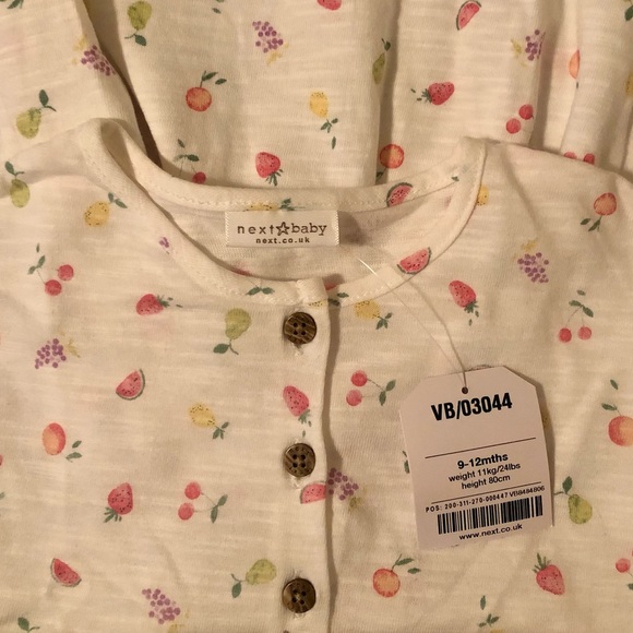 Next Baby sweet cotton dress with fruit on it size 9-12 months - Picture 5 of 7